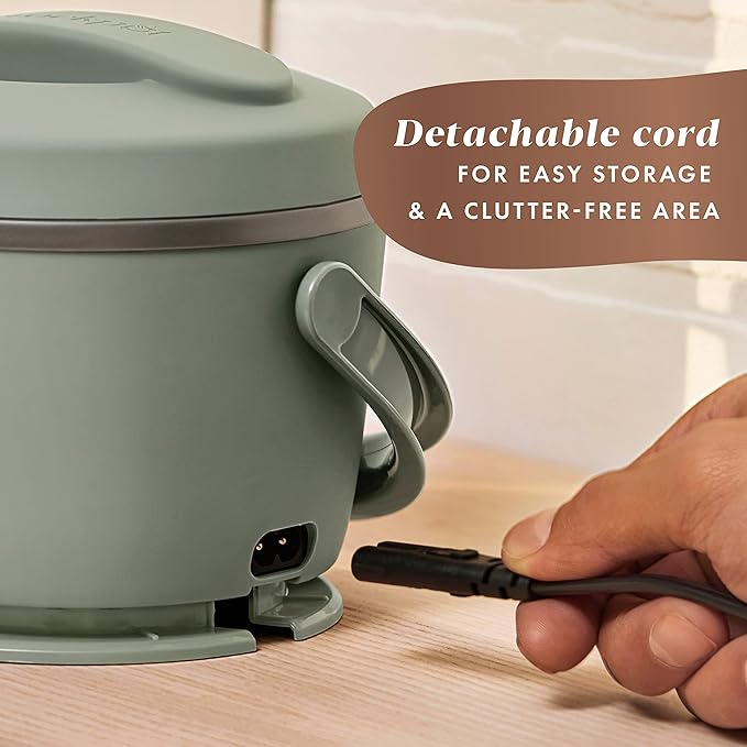 Crock-Pot Portable Electric Lunch Box 20-Ounce Food Warmer Moonshine Green | Ideal for Travel On-the-Go | Keeps Food Spill-Free Warm & Tasty | Dishwasher-Safe