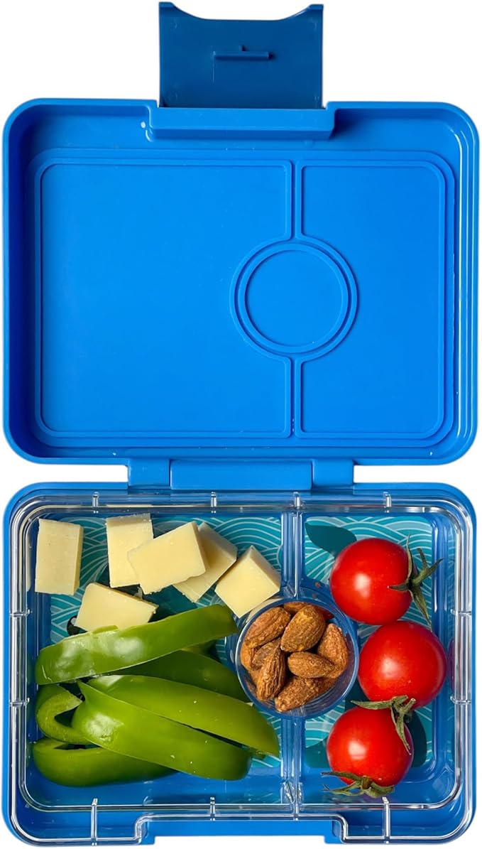 Yumbox Snack Box - 3 Compartment - Leakproof Bento Lunch Box for Kids (Surf Shark)