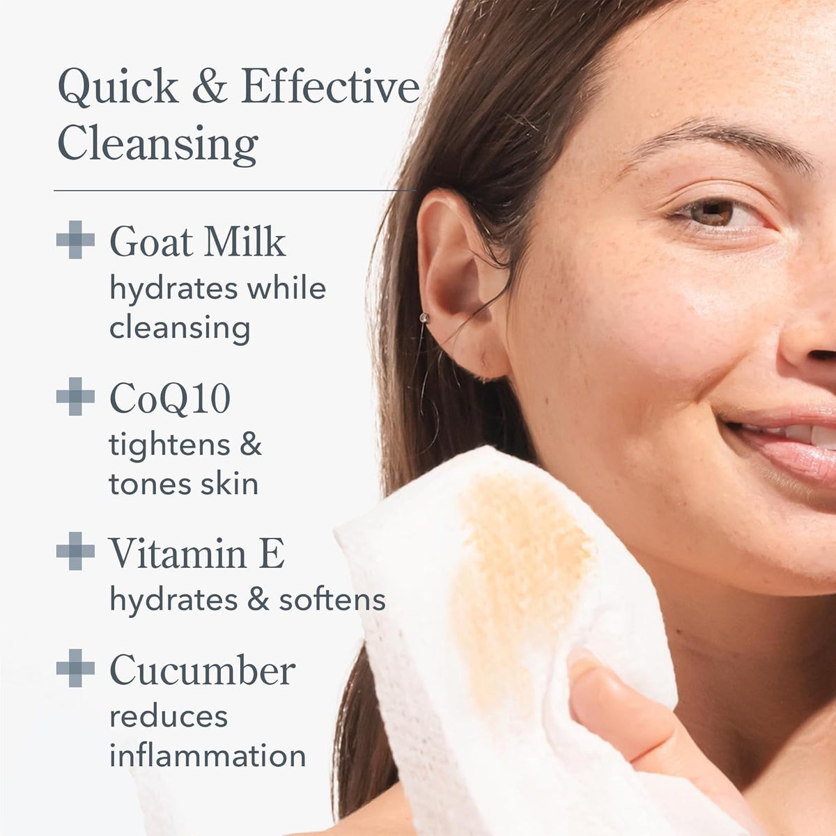Beekman 1802 Goat Milk Face Wipes, Vanilla Absolute, 30 Count