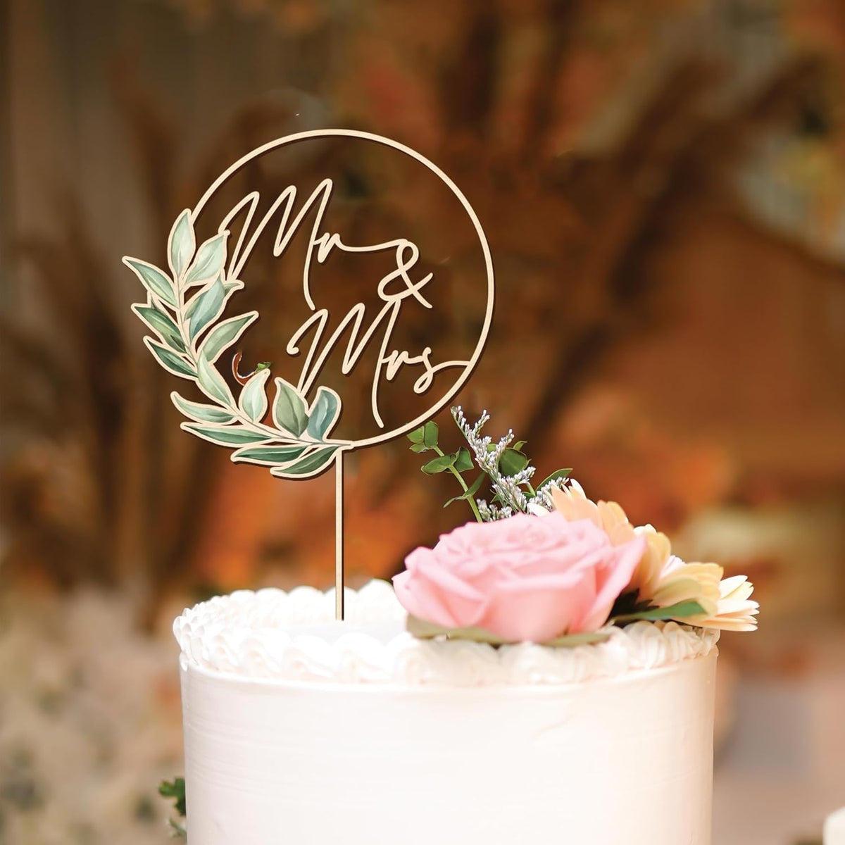 Wooden Wedding Cake Toppers, Wedding Cake Toppers Bride and Groom, Anniversary Mr and Mrs Cake Topper, Cake Decoration