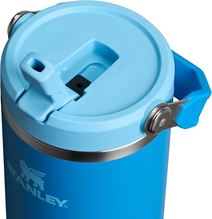 Stanley IceFlow 2.0 Flip Straw Tumbler with Handle 30 oz | Twist On Lid and Flip Up Straw | Leak Resistant Water Bottle | Insulated Stainless Steel | BPA-Free | Azure