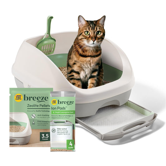 Purina Tidy Cats Breeze Cat Litter Box System Kit with Pellets & Pads