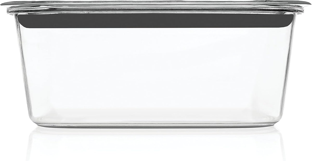 Rubbermaid Brilliance Large Food Storage Container, 9.6 Cup, BPA-Free, Leak-Proof, Clear