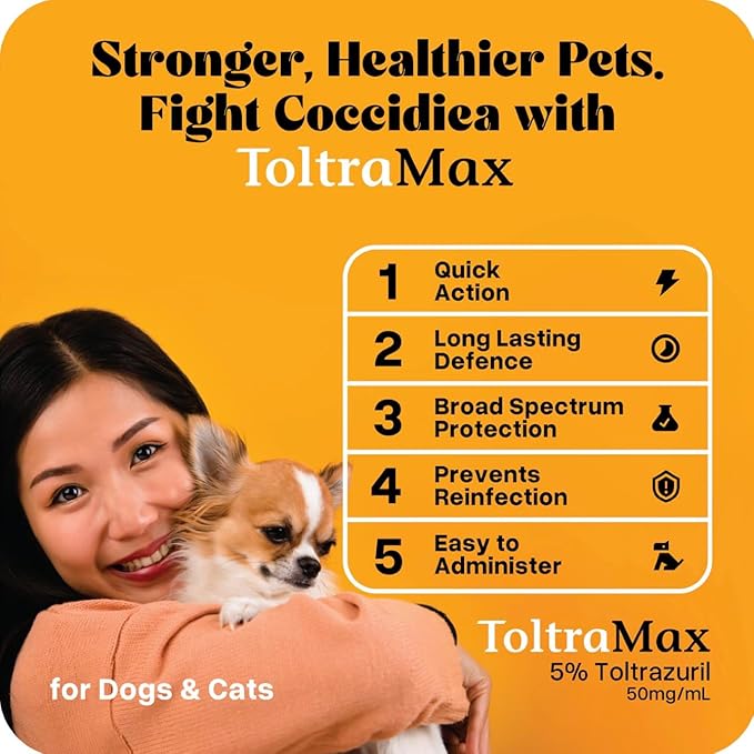 Vetr's Toltramax Toltrazuril Powder for Horses, Dogs, Cats, 100g (5.0%, Cinnamon)