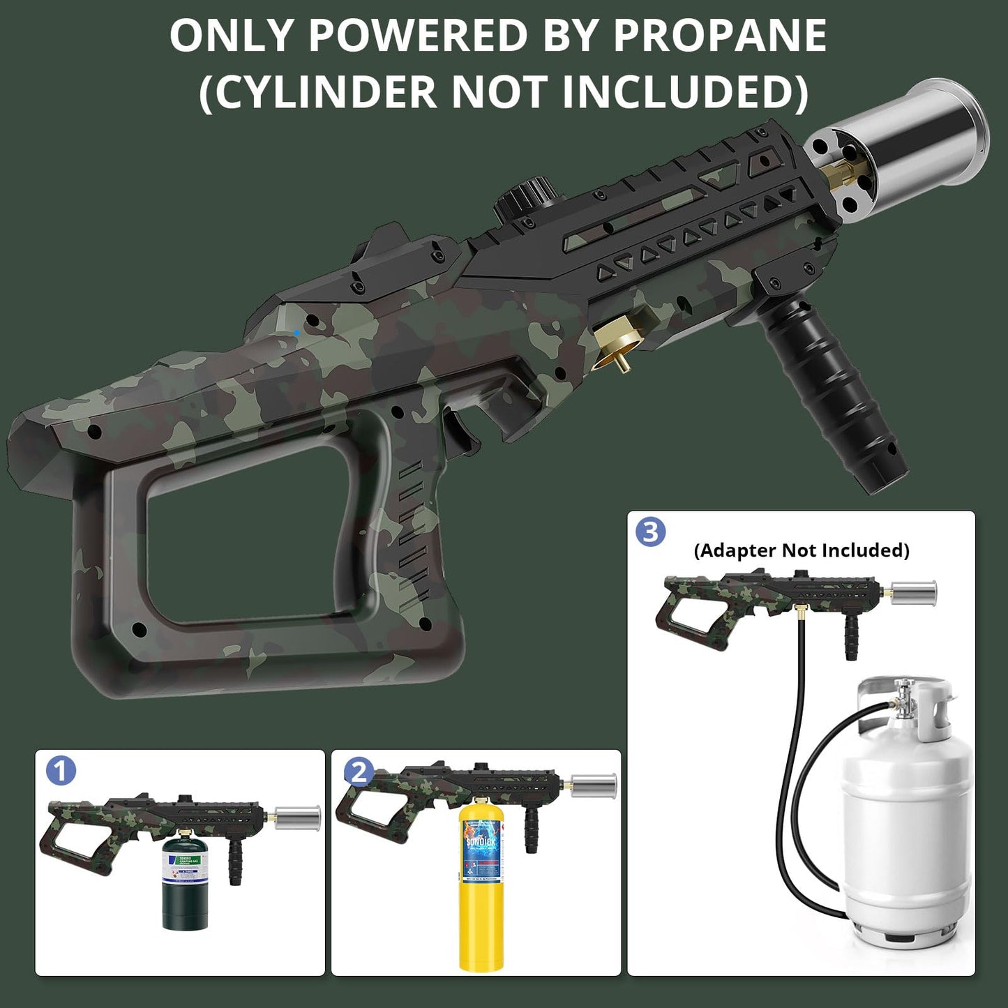 Sondiko Powerful Cooking Propane Torch Gun, Adjustable Flame for Grilling
