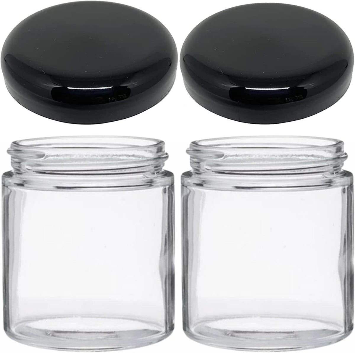 Jarming Collections Mason Jars - 16 oz Glass Extra Wide Mouth Pint Storage Jars with BPA Free Plastic Lids - Made in USA