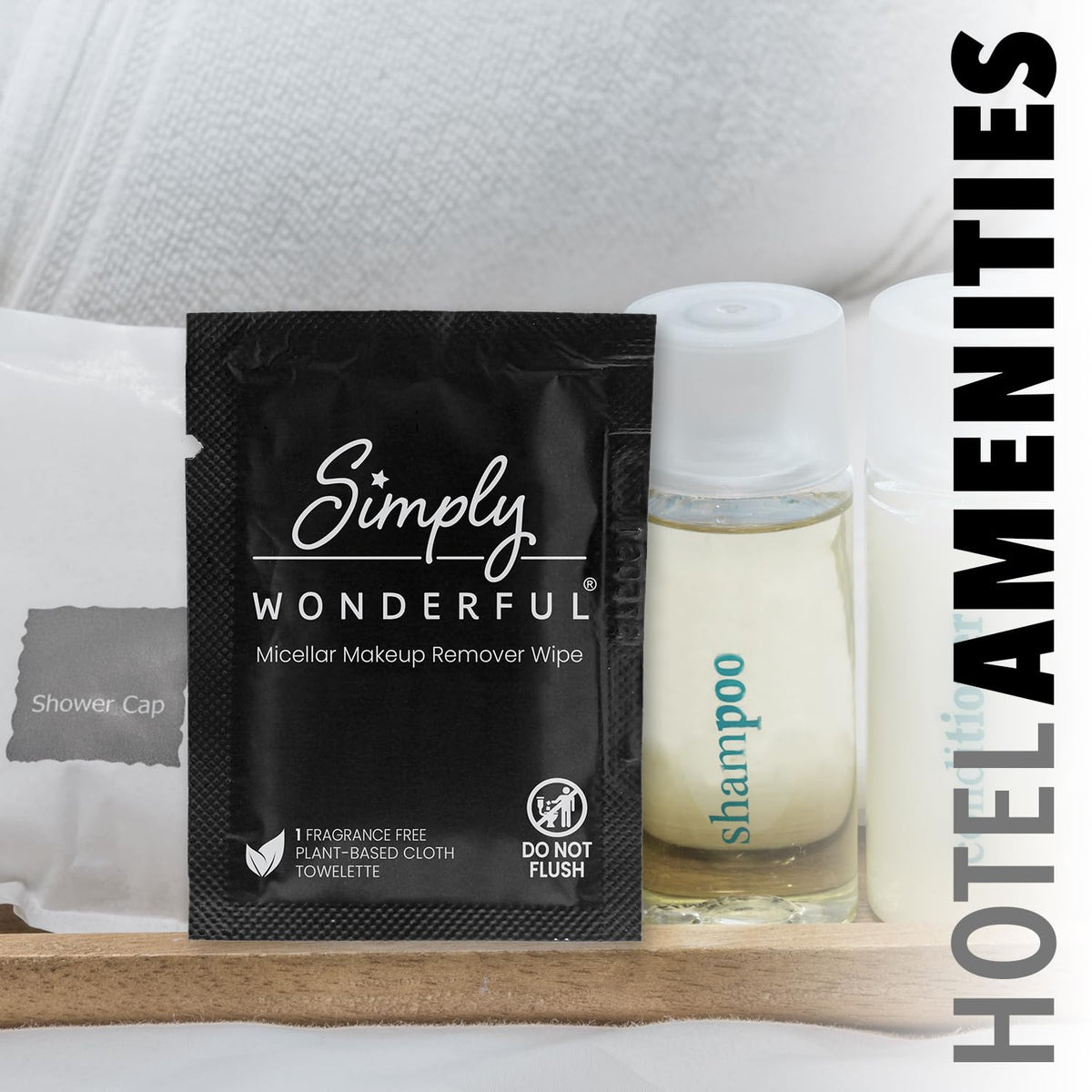 Simply Wonderful Makeup Wipes Remover - Micellar Water Makeup Remover Wipes Individually Wrapped - Facial Cleansing to Remove Makeup, Mascara, Lipstick, Oil and Dirt, 100 Bulk Makeup Wipes