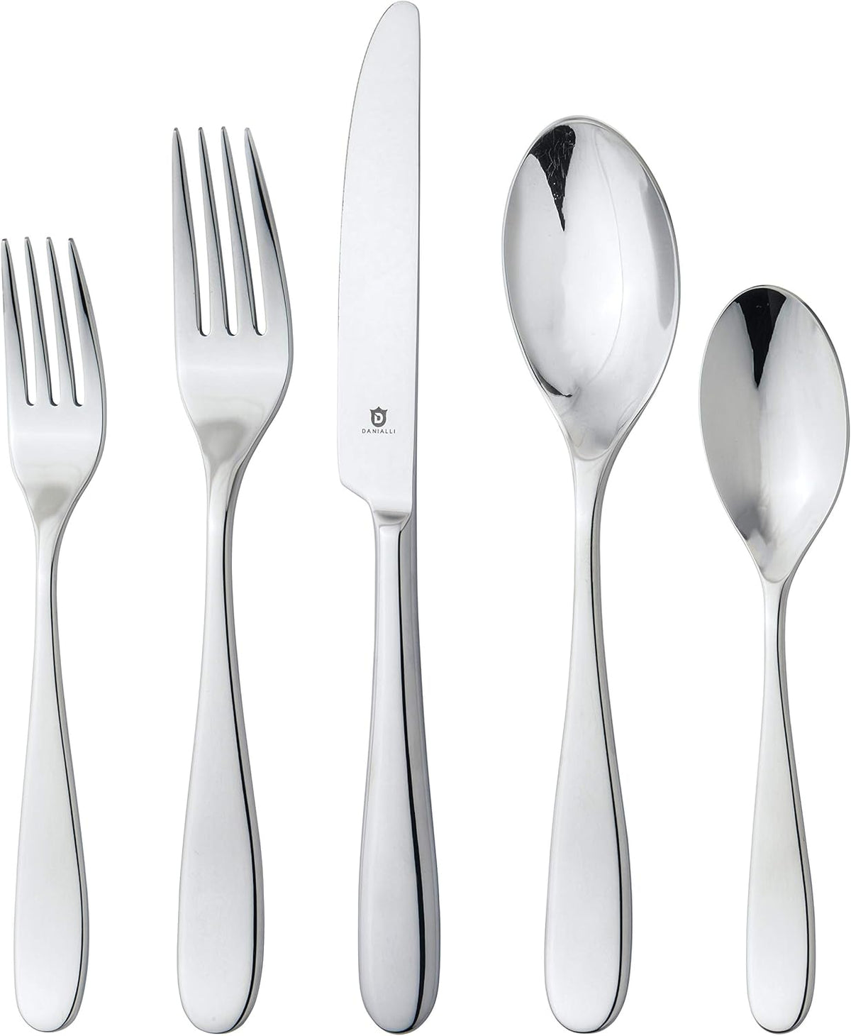Silverware Set for 12 – 18/10 Stainless Steel Flatware, Mirror Finish, Dishwasher Safe, Rust Resistant, Heavy-Duty Cutlery for Dining and Hosting (60-Piece Set, Fidenza)