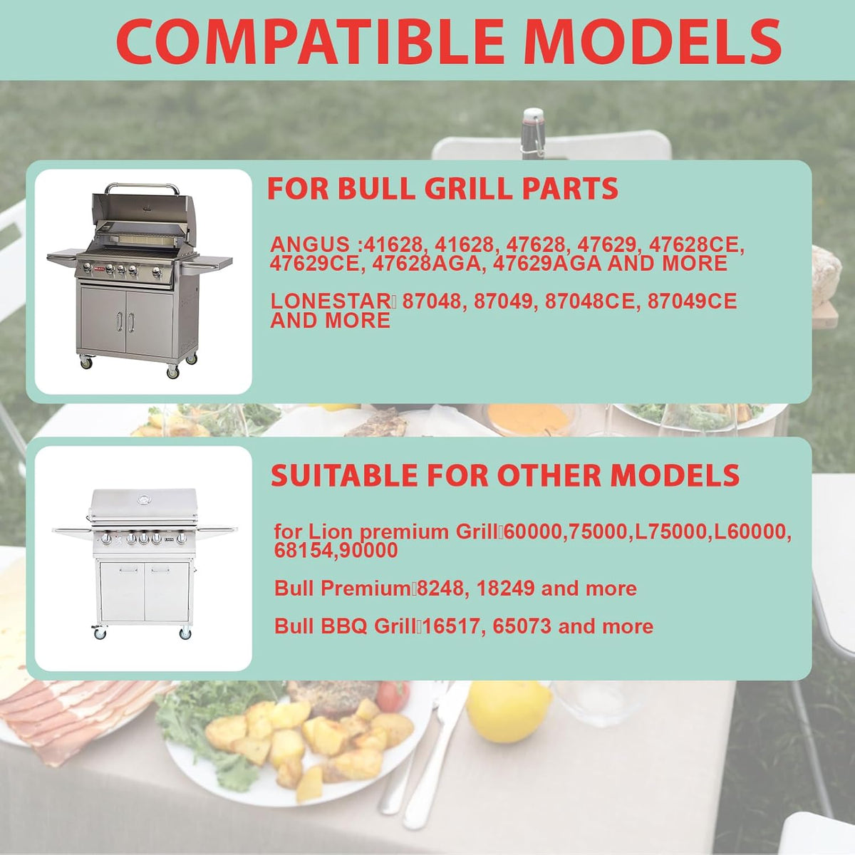 16517 Half Size Griddle Insert for Bull Grill 4 Burner Angus 41628 47628 41629, Griddle Plate for Outlaw 30" 26039 26038, for Bull Premium 18248 18249, Lion L75000 Grill Parts, Non-stick Carbon Steel