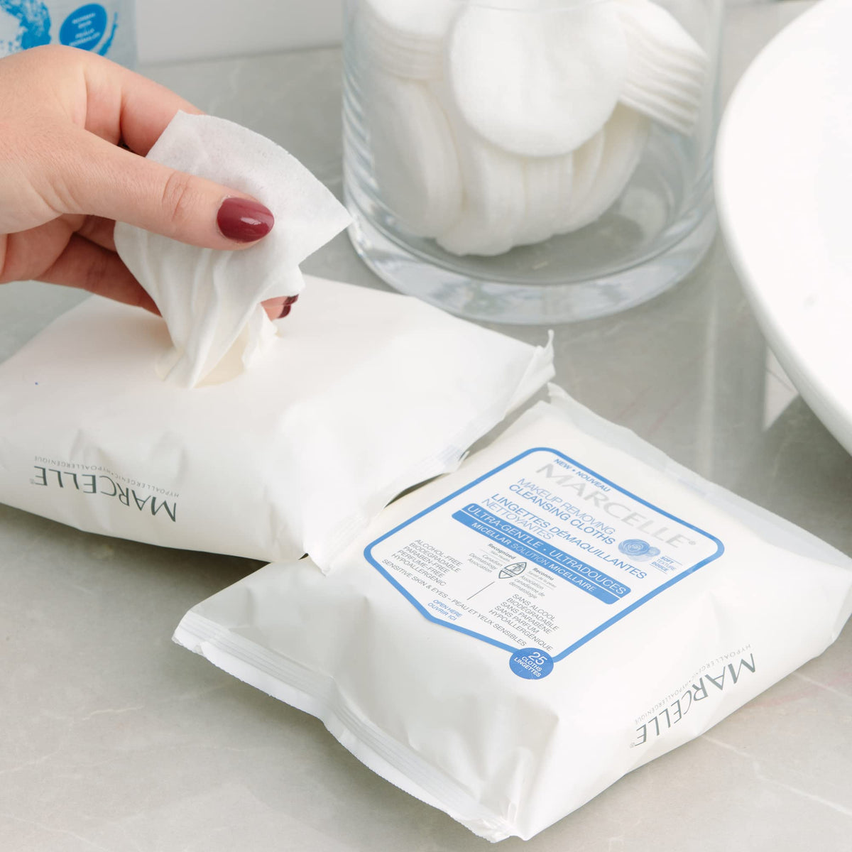 Marcelle Biodegradable and Recyclable Ultra-Gentle Makeup Cleansing Cloths