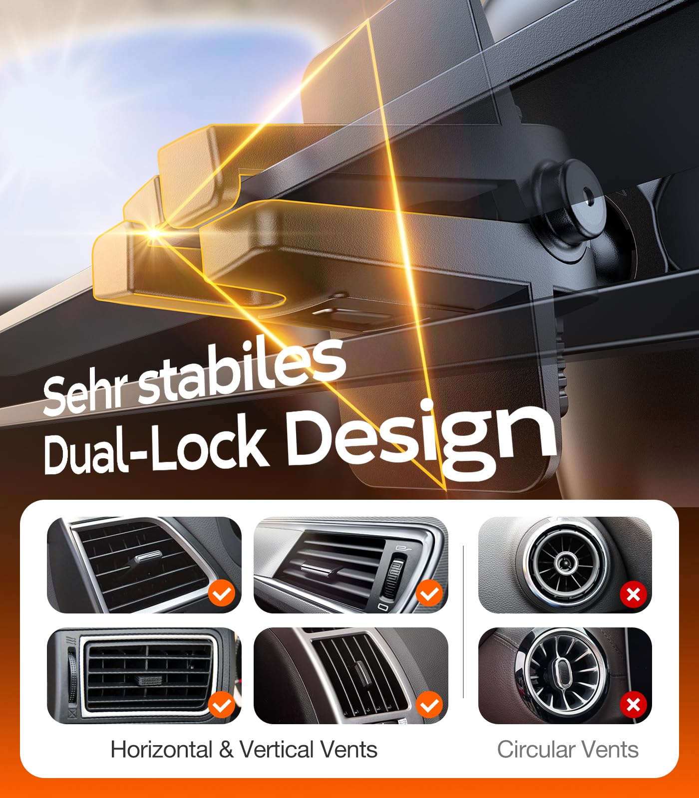 TORRAS Ultra-Durable Phone Holders for Your Car【96+LBS Strongest Suction】 Car Phone Holder Mount, Safety Certs Cell Phone Car Mount Truck for Dashboard Windshield Vent for iPhone 17 16 15 14 Pro Max