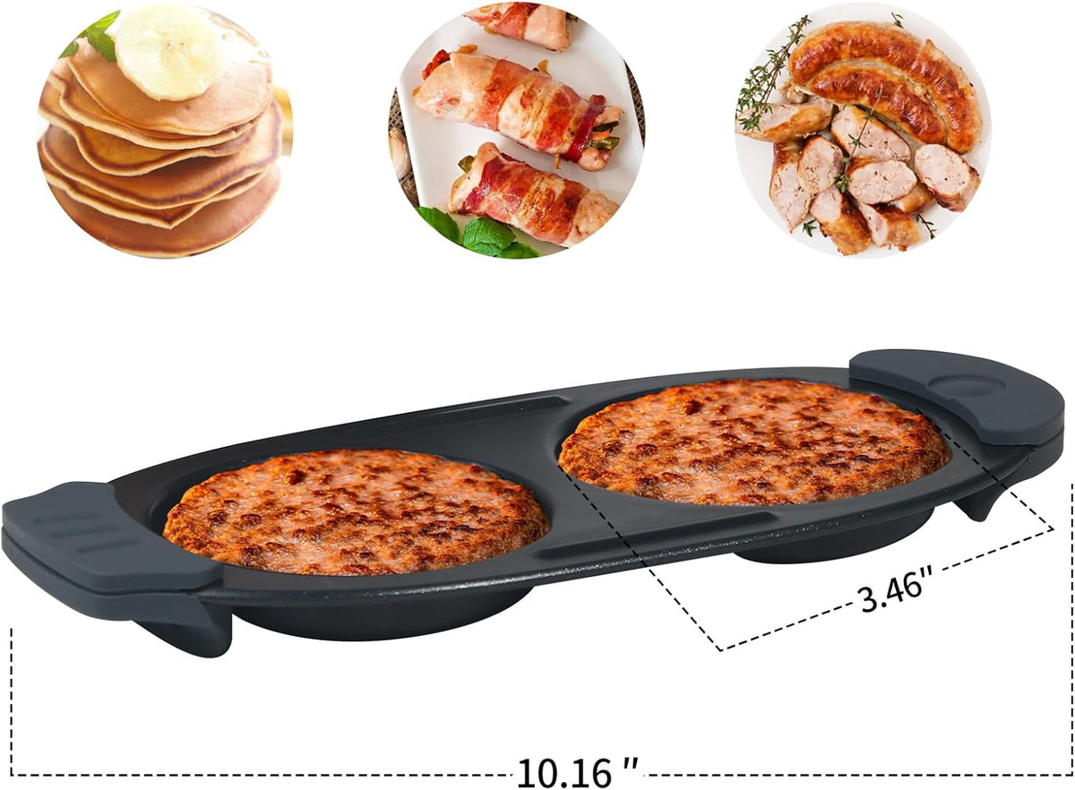 Quick-Heat Microwave Egg Cooker|Poacher|fryer,Multi-use microwave egg maker for Breakfast Sandwiches,Dishwasher-Safe,Save Time,Portable for Home,Travel,Gifts(red)