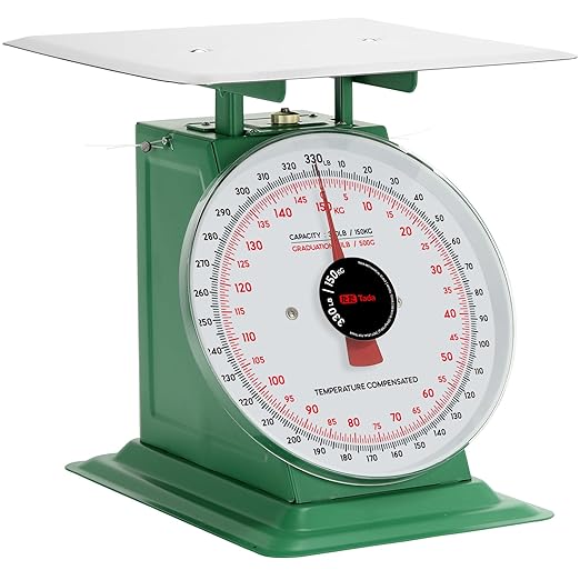 Tada 150kg/330lbs Heavy Duty Industrial Scale Mechanical Kitchen and Food Scale with Stainless Steel Platform