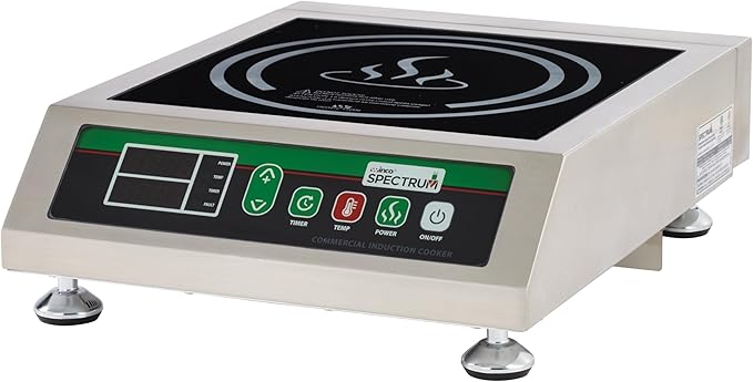 Winco EICS-18 Commercial-Grade Portable Induction Cooktop Burner, 1800 W, 120V