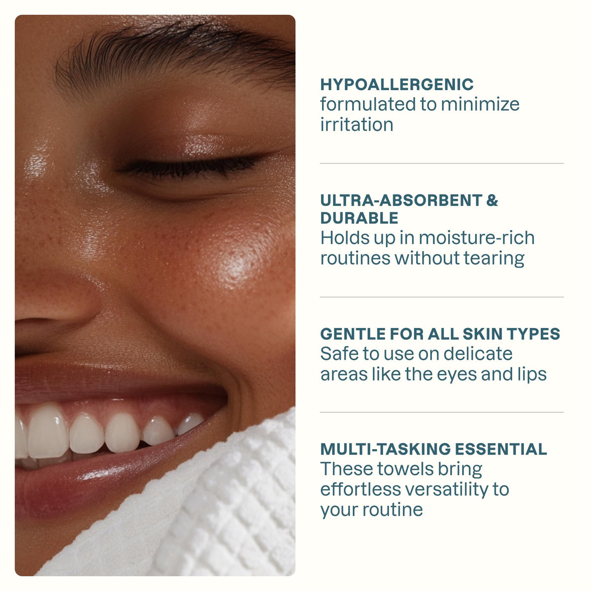 Cliganic Face Towels XL, Disposable Makeup Remover, Soft Dry Wipes, 100 ct