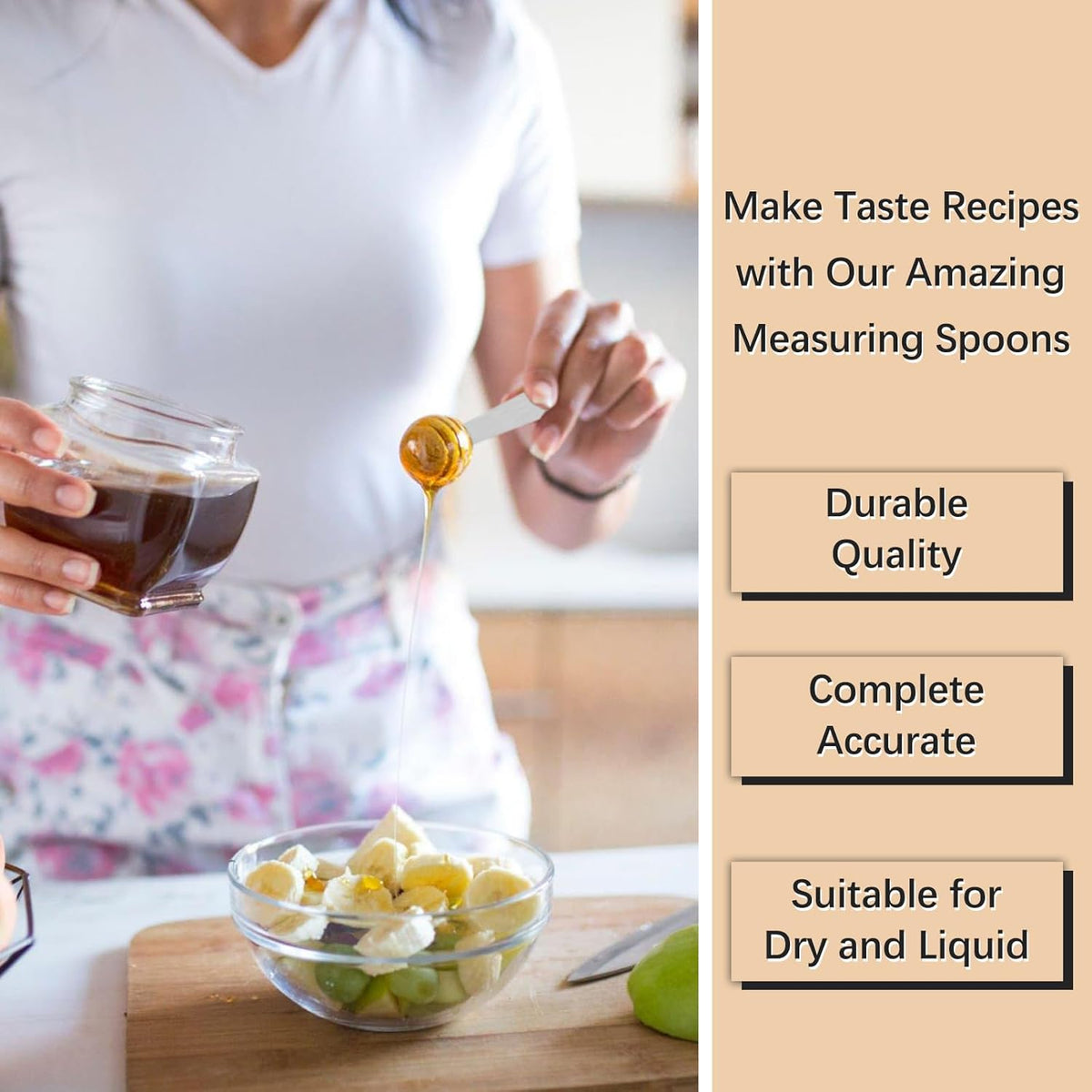 2PCS 2/3tbsp (2tsp, 10ml, 1/3oz) Single Measuring Spoon, Stainless Steel Individual Teaspoons Only
