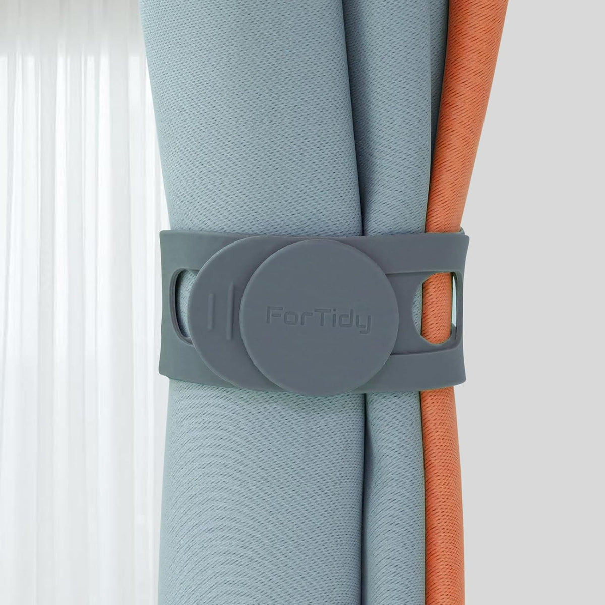 Silicone Utility Strap for Slow Cooker Lid, Pot, Bento Box, 21.65 In Reusable Elastic Self-Lock Silicone Tie for Bundling or Organizing Curtain, Cords, Yoga Mat, Camping Mat, 4pcs (Gray)