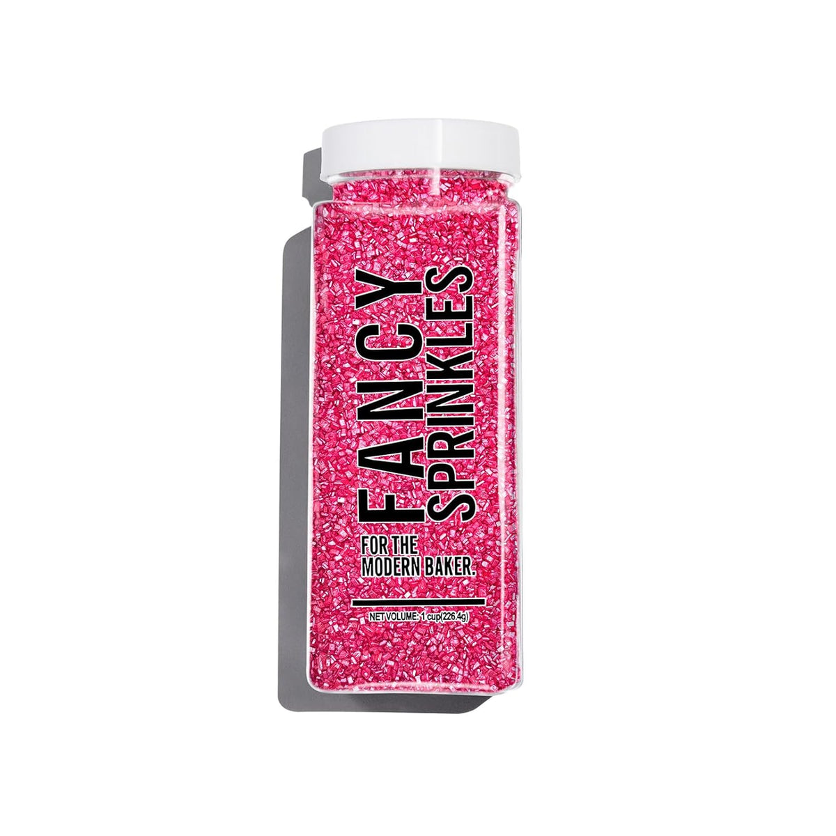 Fancy Sprinkles Tourmaline Pink Fancy Sugar Pearlescent, Sparkly Sugar Crystals (8 OZ)