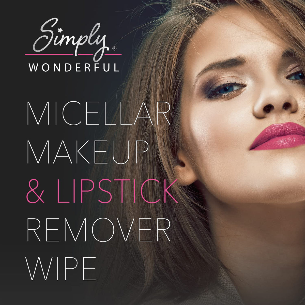 Simply Wonderful Makeup Wipes Remover - Micellar Water Makeup Remover Wipes Individually Wrapped - Facial Cleansing to Remove Makeup, Mascara, Lipstick, Oil and Dirt, 100 Bulk Makeup Wipes