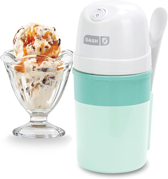 Dash My Pint Ice Cream Maker - Compact & Convenient Single-Serving Ice Cream Maker - Makes Gelato, Sorbet & Frozen Yogurt - 1.6 Cups, Aqua