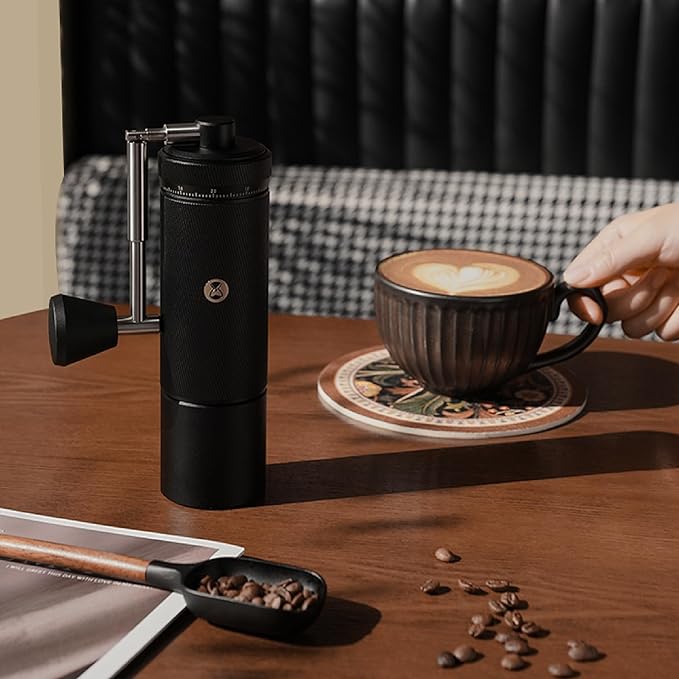 Manual Coffee Grinder S3 ESP TIMEMORE, External Adjustment, Designed for Espresso, Upgrade Integrated All-Metal Body, Folding Handle, Black
