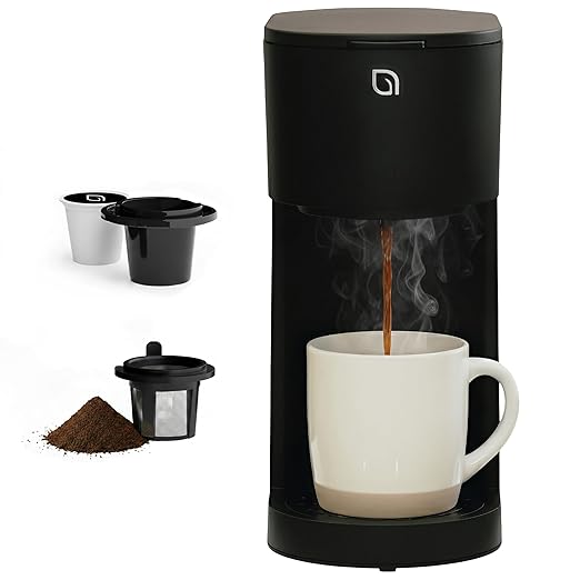 WILLOW Eco Series Single Serve Coffee Maker for K Cup and Ground Coffee, 6 to 12oz Brew Sizes with Strong Brew Option, Small Coffee Machine with Removable Reservoir & Reusable Filter, Eco-Friendly