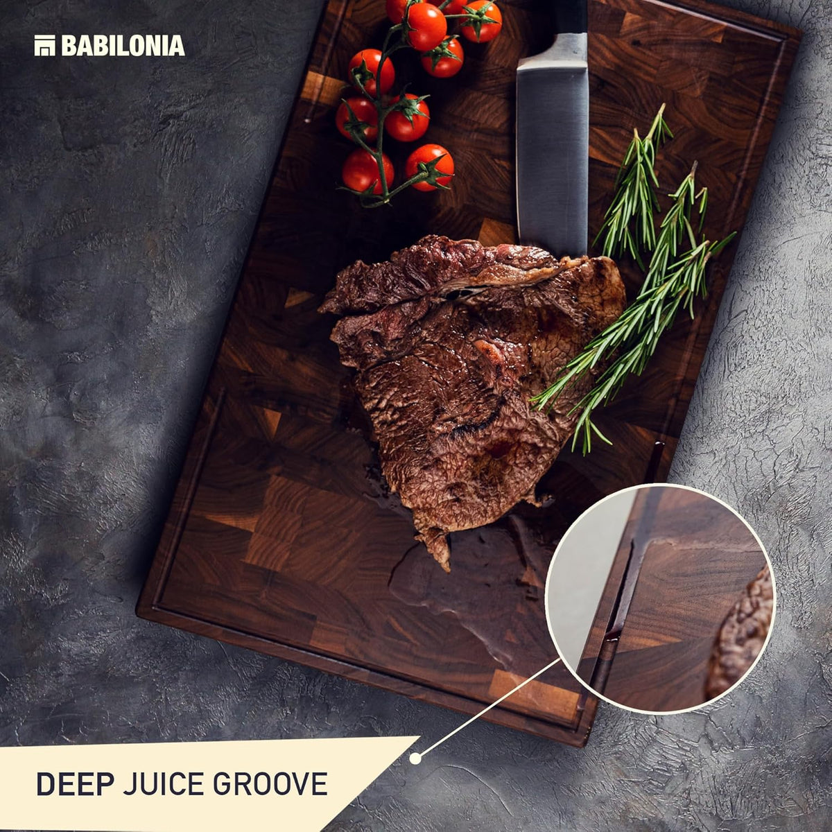 American Black Walnut Cutting Board (ExtraThick 1.7"), Premium Quality & Professional Butcher Block. Heavy Duty End Grain Wood Chopping Board 15.7"L x 10.2"W (Oil bottle & Plate included)