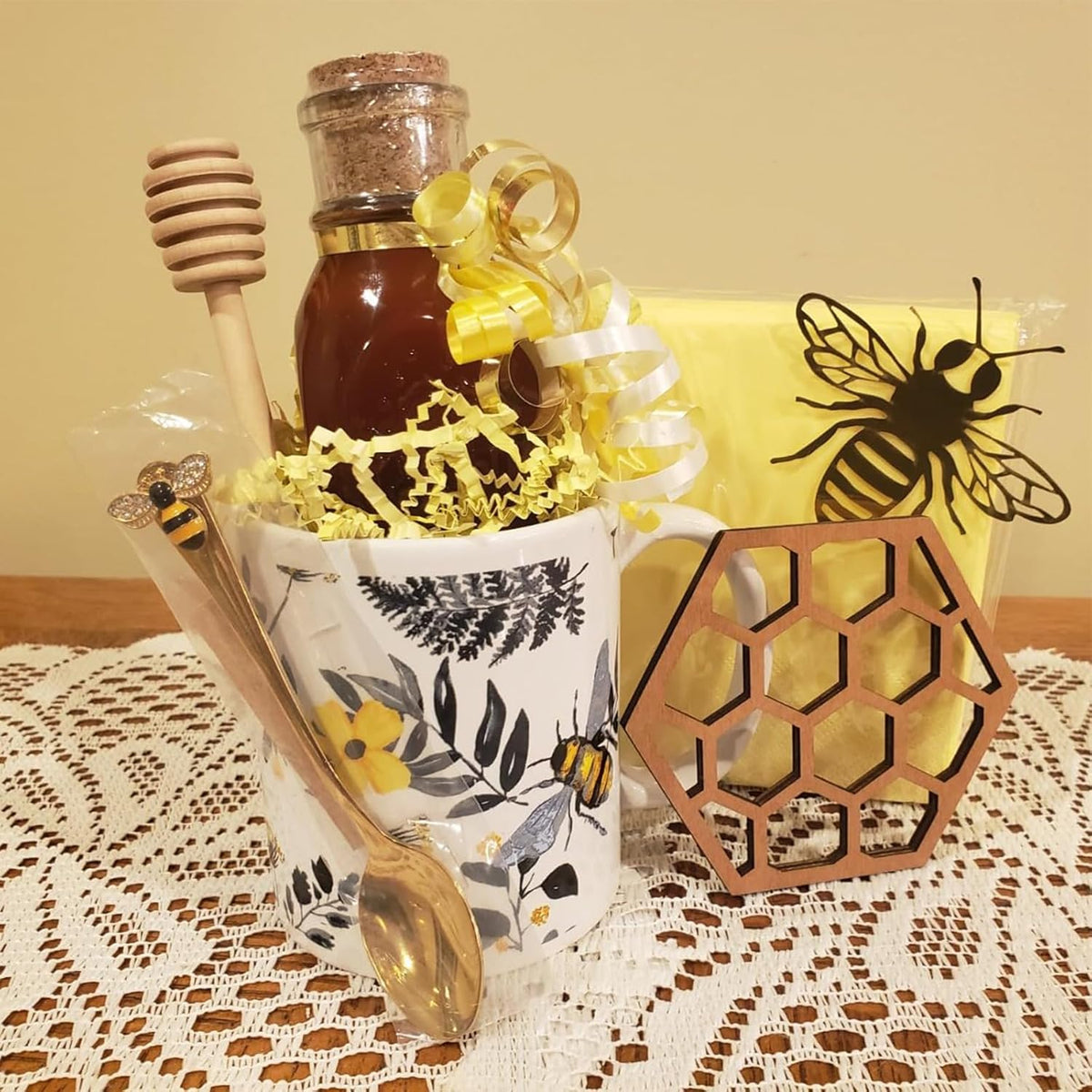 Wooden Honey Dipper Stick Collecting Dispensing Drizzling Jam Portable Wedding Party (15cm, 20)
