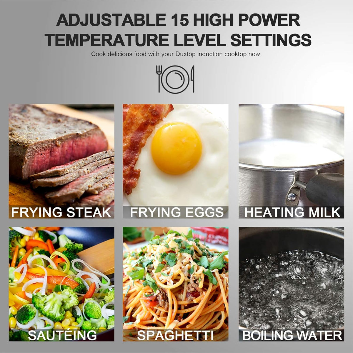 Duxtop 1800W Portable Induction Cooktop Countertop Burner, Black 9100MC/BT-M20B