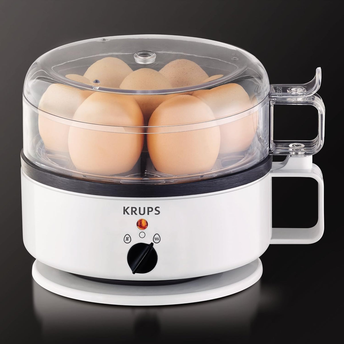KRUPS F23070 Egg Cooker with Water Level Indicator, 7-Eggs capacity, White