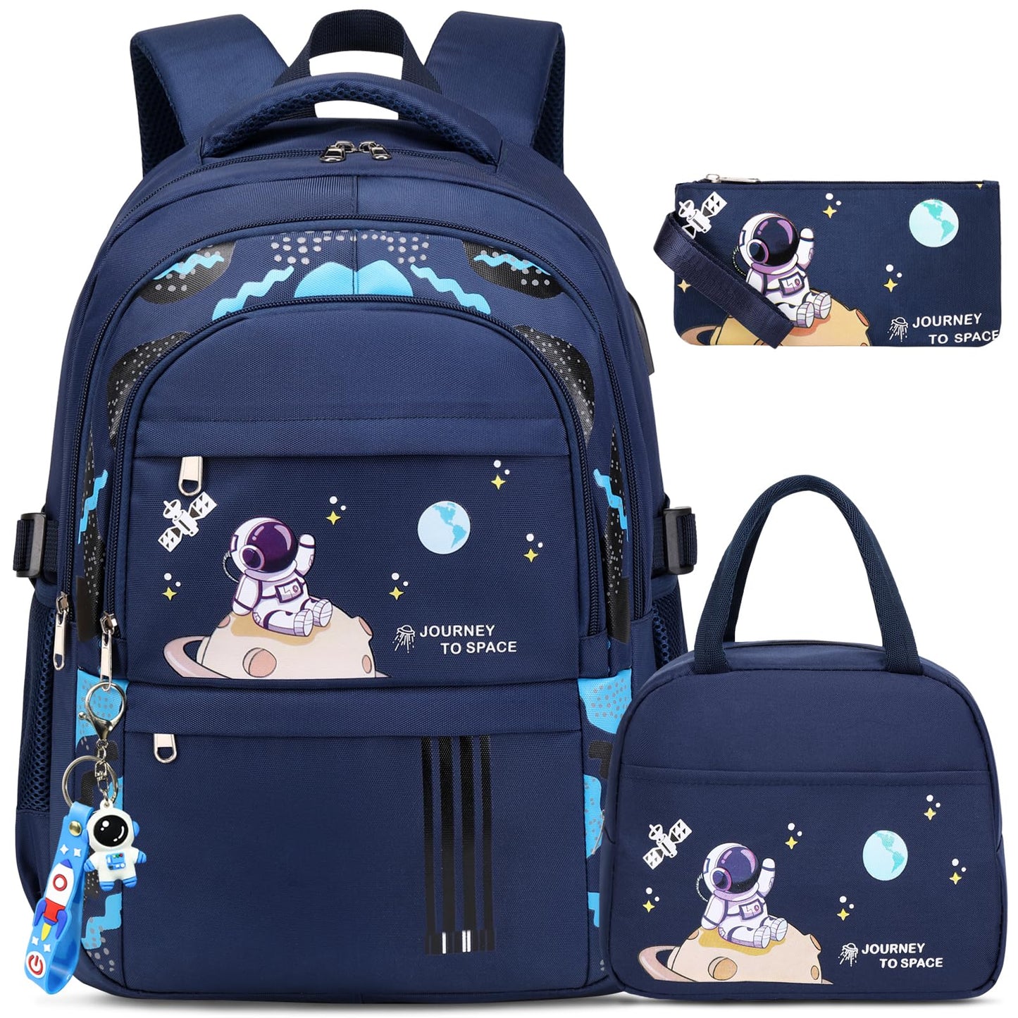 ACESAK Astronaut Backpack for Boys - Boy Backpack Schoolbag with Lunch Bag