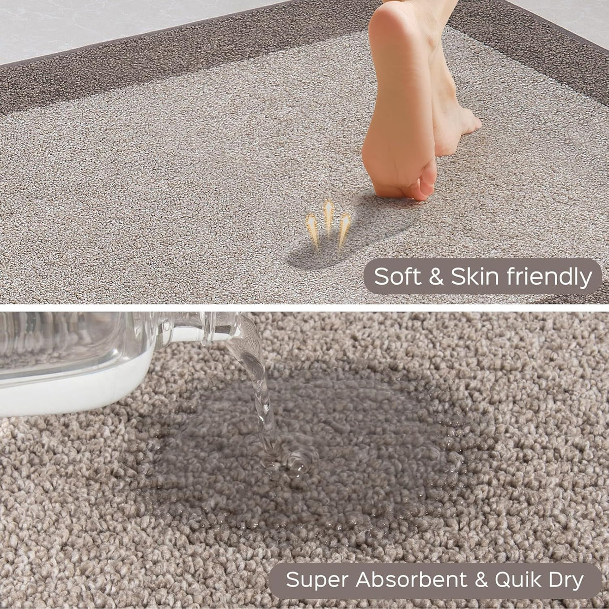 Machine Washable Runner Rug 32" x 120", Non Slip Kitchen Mat for Floor, Absorbent Entryway Rug for Kitchen, Bedroom, Living Room, Hallway, Door (Roll Packing)