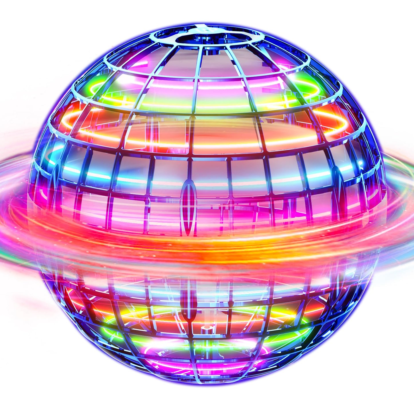 Ivtivfu Flying Orb Ball (Blue, 2026 Upgraded) with Dazzling Lights, Magic Hover Spinner, Cool Boomerang Drone, Floating Cosmic Globe, Kids Toys Gifts for 6 7 8 9 10 Year Old Boys Girls