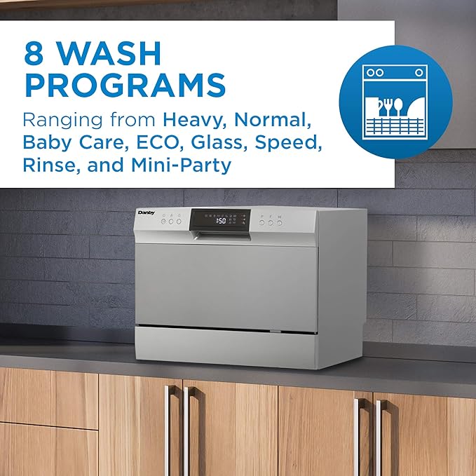 Danby DDW631SDB Countertop Dishwasher, Stainless Steel