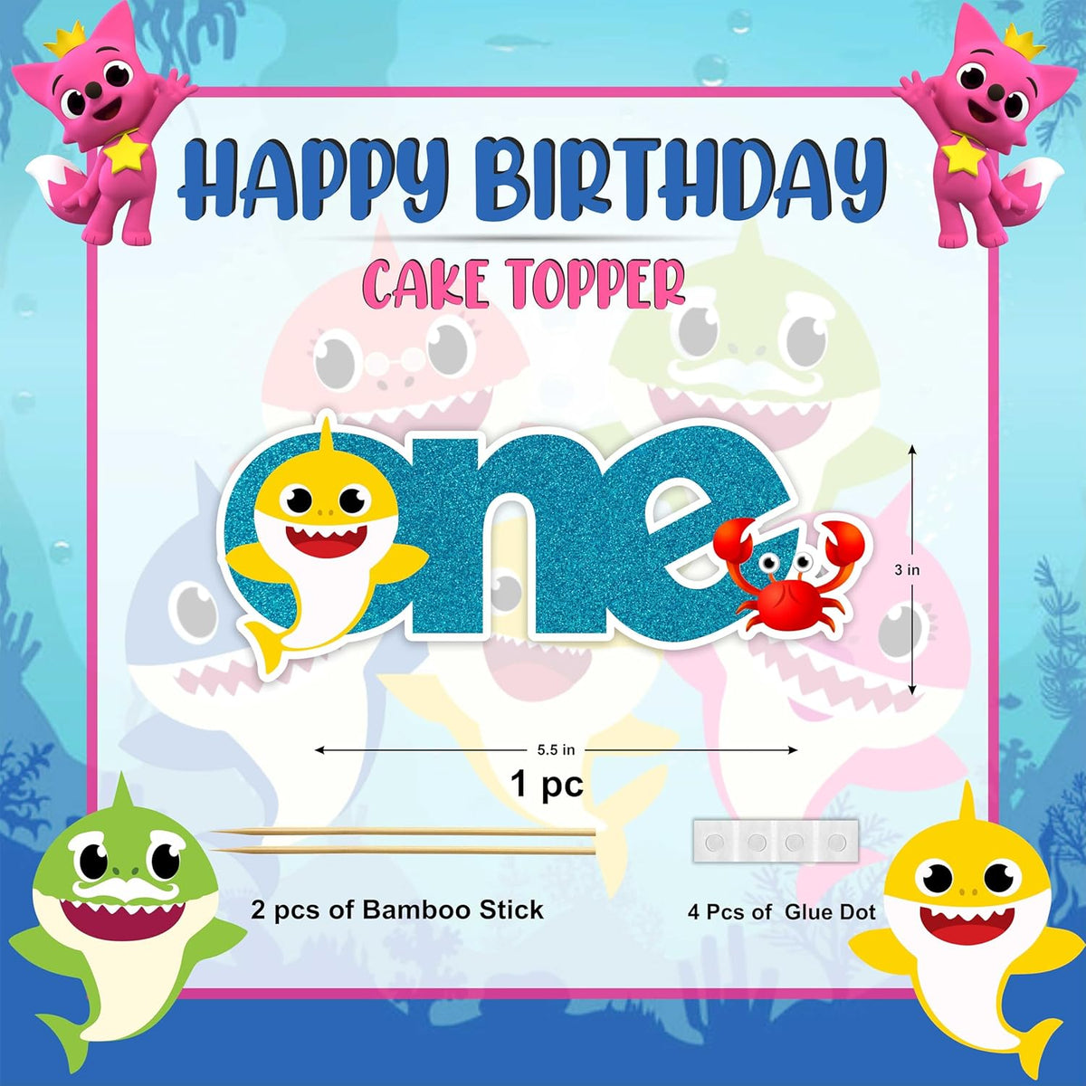 Seyal® Bby Shrk One Cake Topper