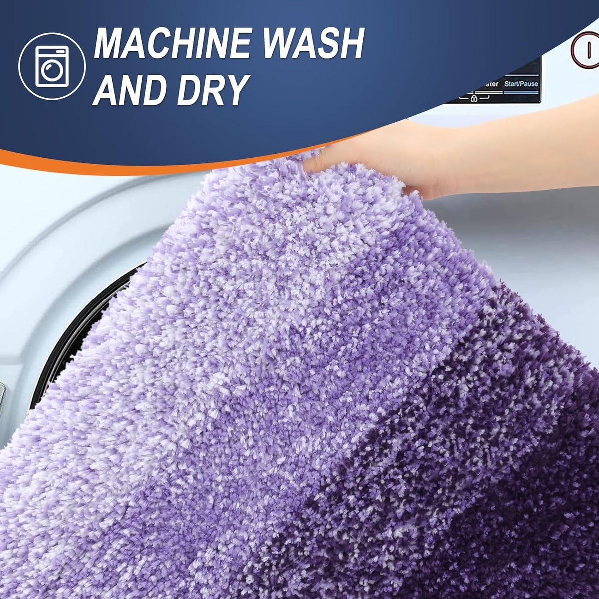OLANLY Bathroom Rugs Mat 30x20, Extra Soft Absorbent Microfiber Bath Rugs, Rubber Backing, Quick Dry, Machine Washable Bath Mats for Bathroom Floor, Tub and Shower, Home Decor Accessories, Violet