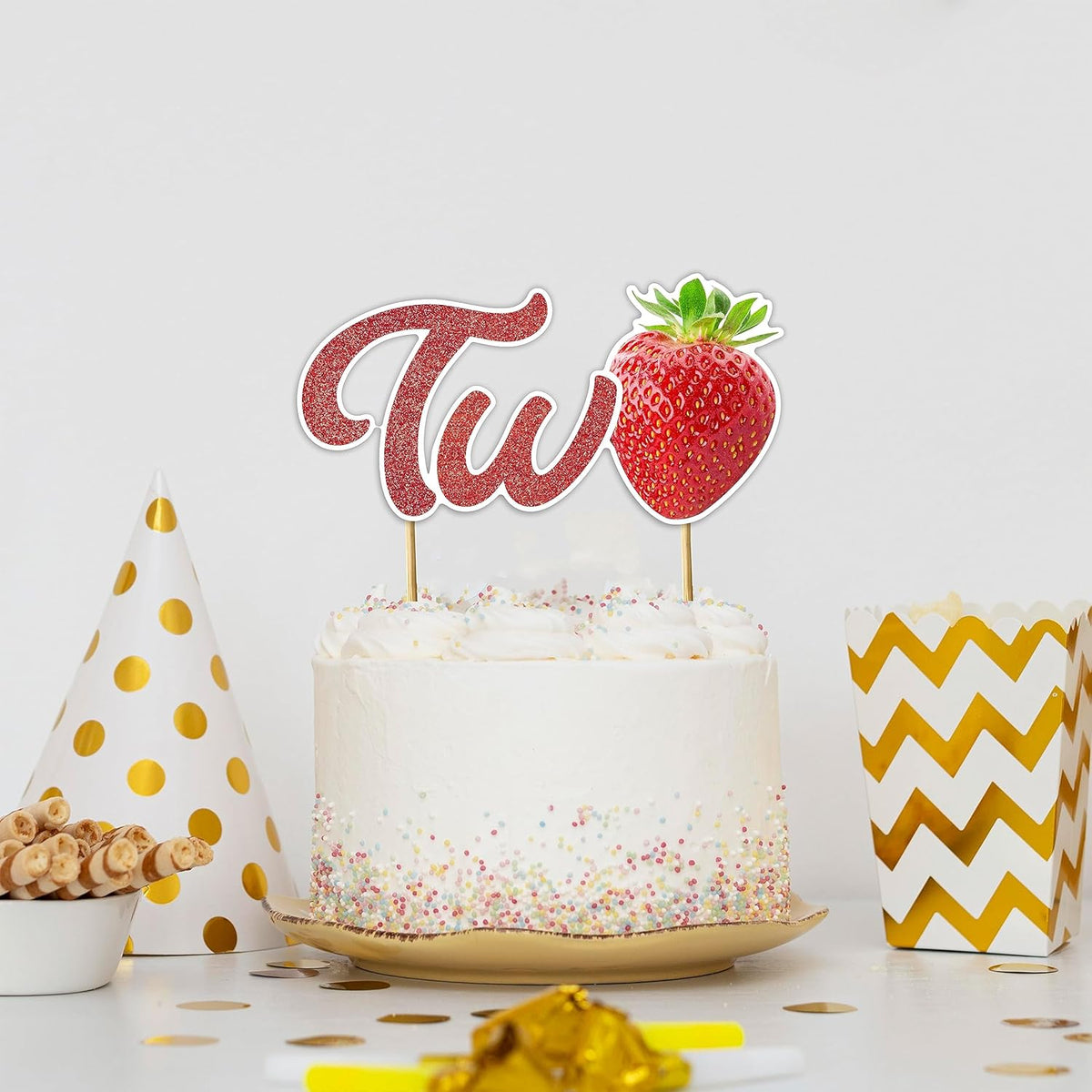 Seyal® Real Strawberry Two Cake Topper