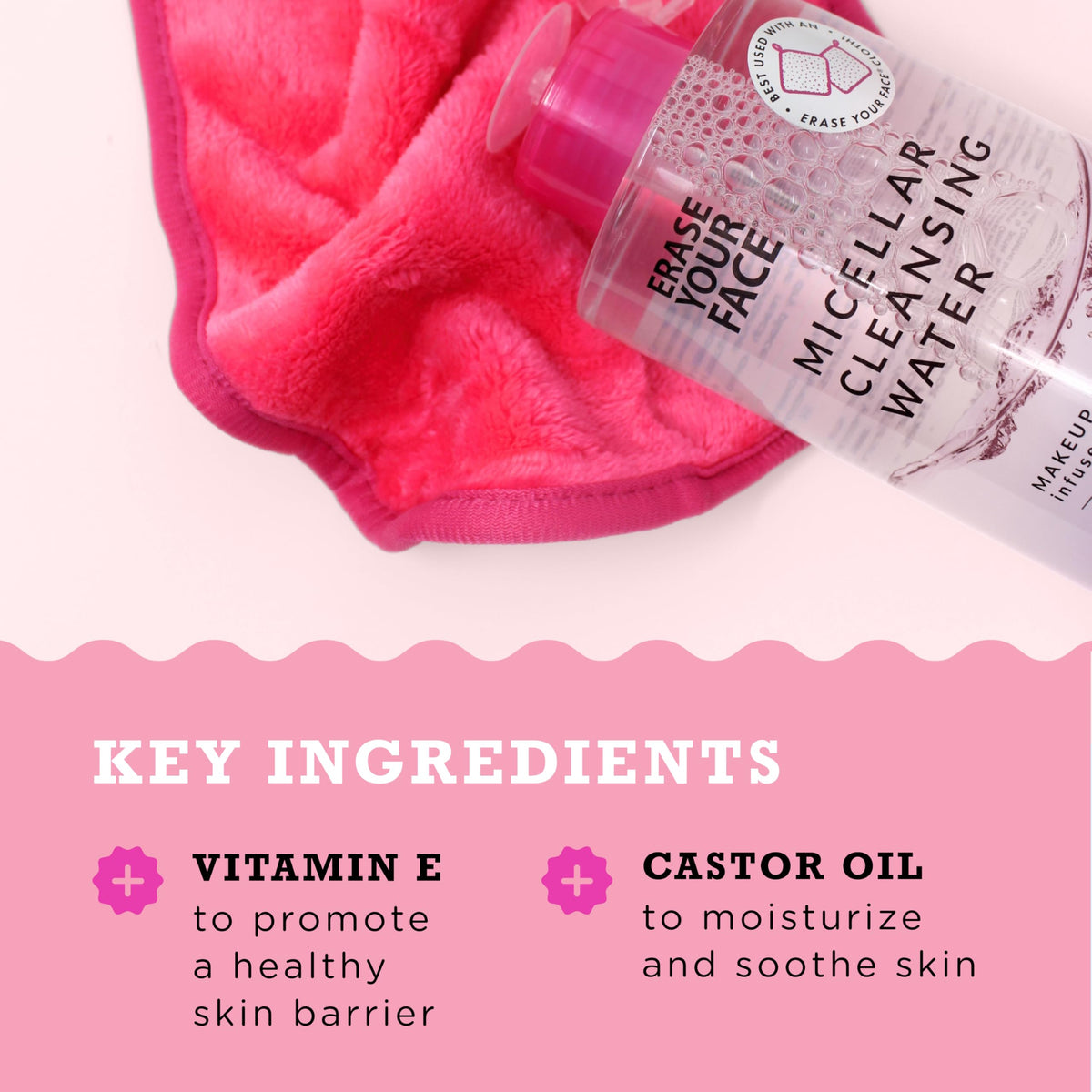 ERASE YOUR FACE Micellar Cleansing Water Makeup Remover, 500ml