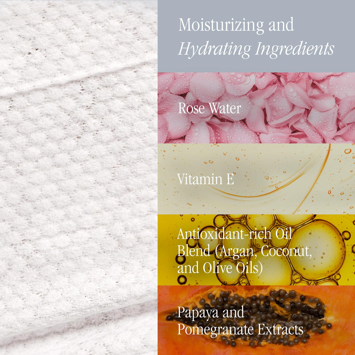 SKINN Facial Cleansing Makeup Remover Wipes - Gentle Exfoliation