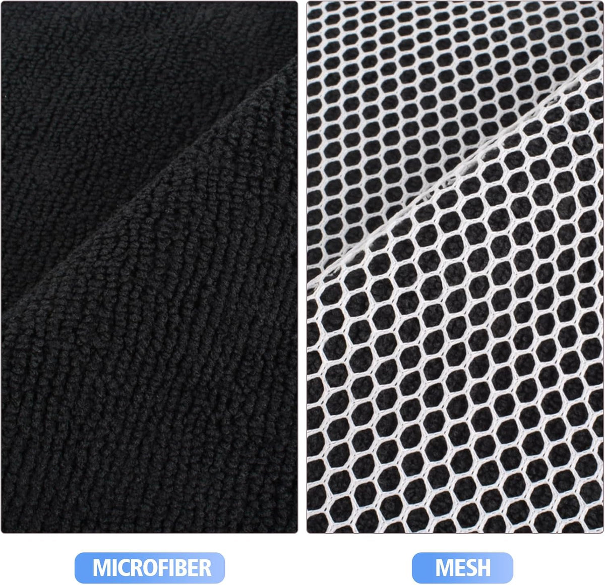 KinHwa Kitchen Washcloths for Dishes Absorbent Microfiber Dish Cloths Quick Dry Dish Rags with Poly Scour Scrub Side Ideal for Kitchen Cleaning (Black, 7inchx7inch 18 Pack)