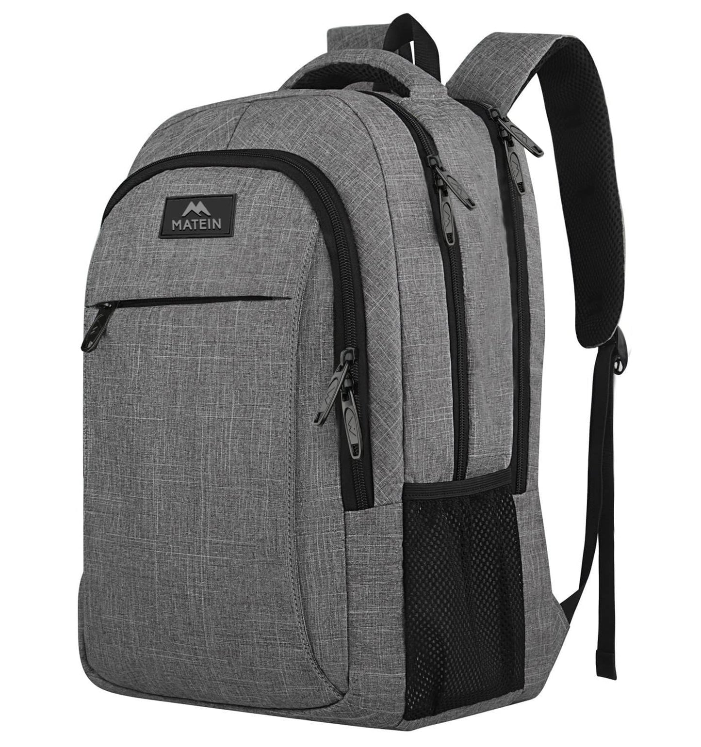 MATEIN Travel Laptop Backpack, 15.6 Inch College School Computer Bag, Grey