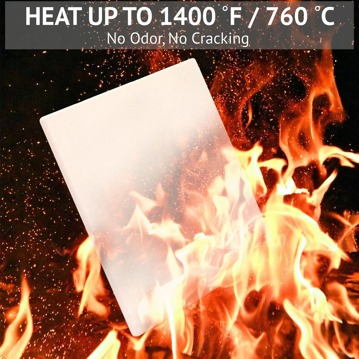 10”x10.4”x0.5” Pizza Stone for Toaster Oven | Rectangular Cordierite Grilling Stone Bread Baking Stone for Grill, Oven