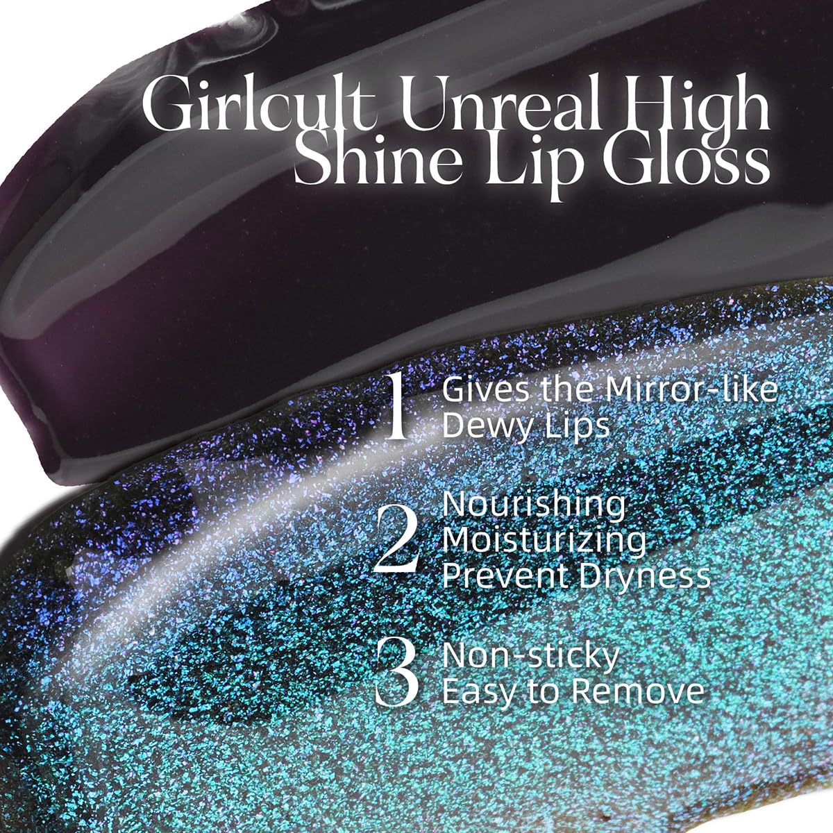 GIRLCULT Glass Shine Lip Gloss, Buildable Color, Shimmer Finish (J79)