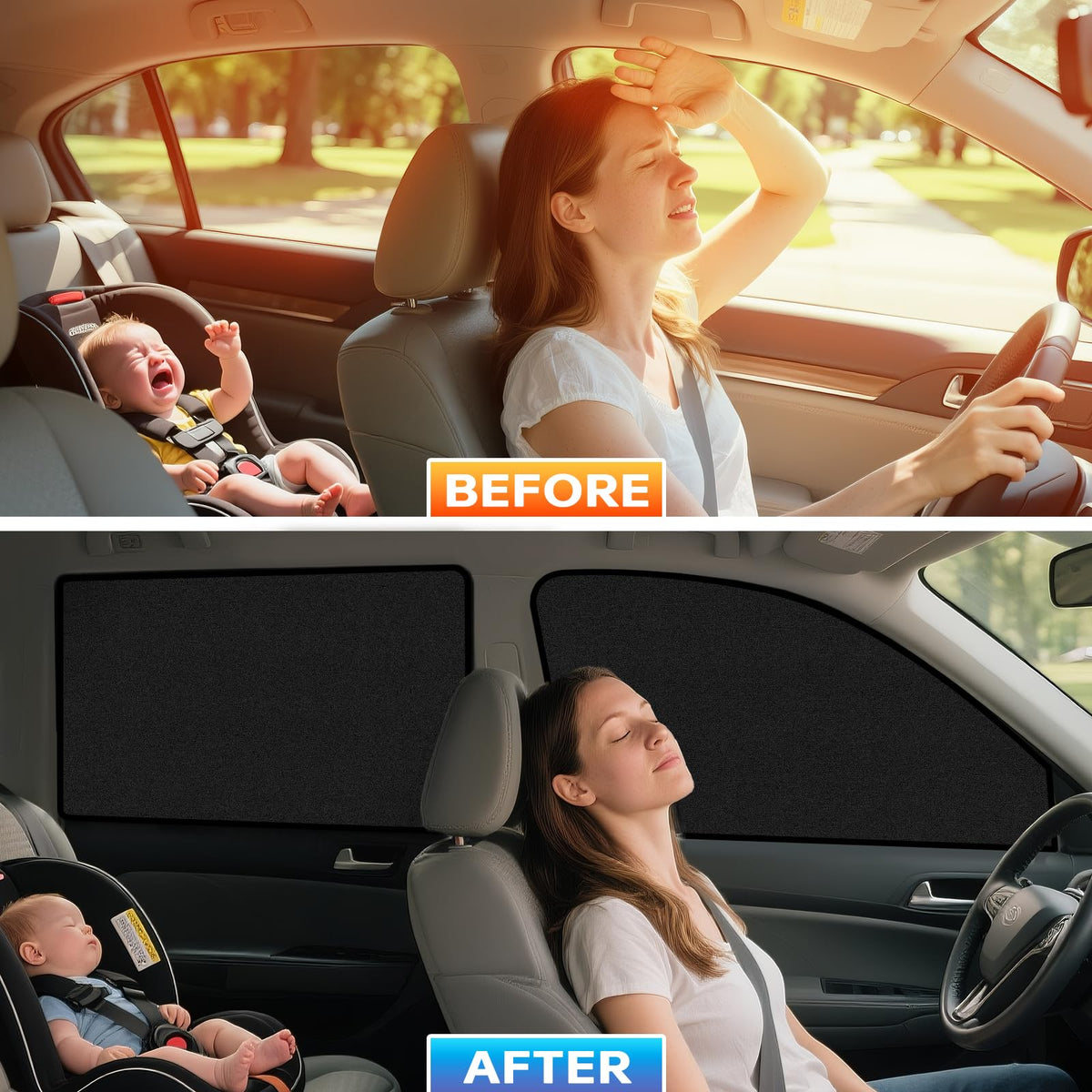 ZATOOTO Magnetic Car Window Shades 4PCS, Car Window Covers Ultimate Privacy