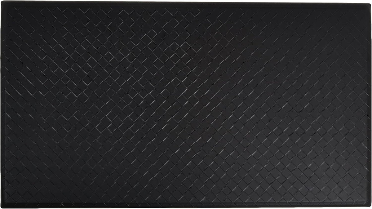 Amazon Basics Anti-Fatigue Standing Mat, Non-Slip, Comfort Mat for Home and Office, 20W x 36L x 0.6Th in, Geometric, Black, 5-Pack