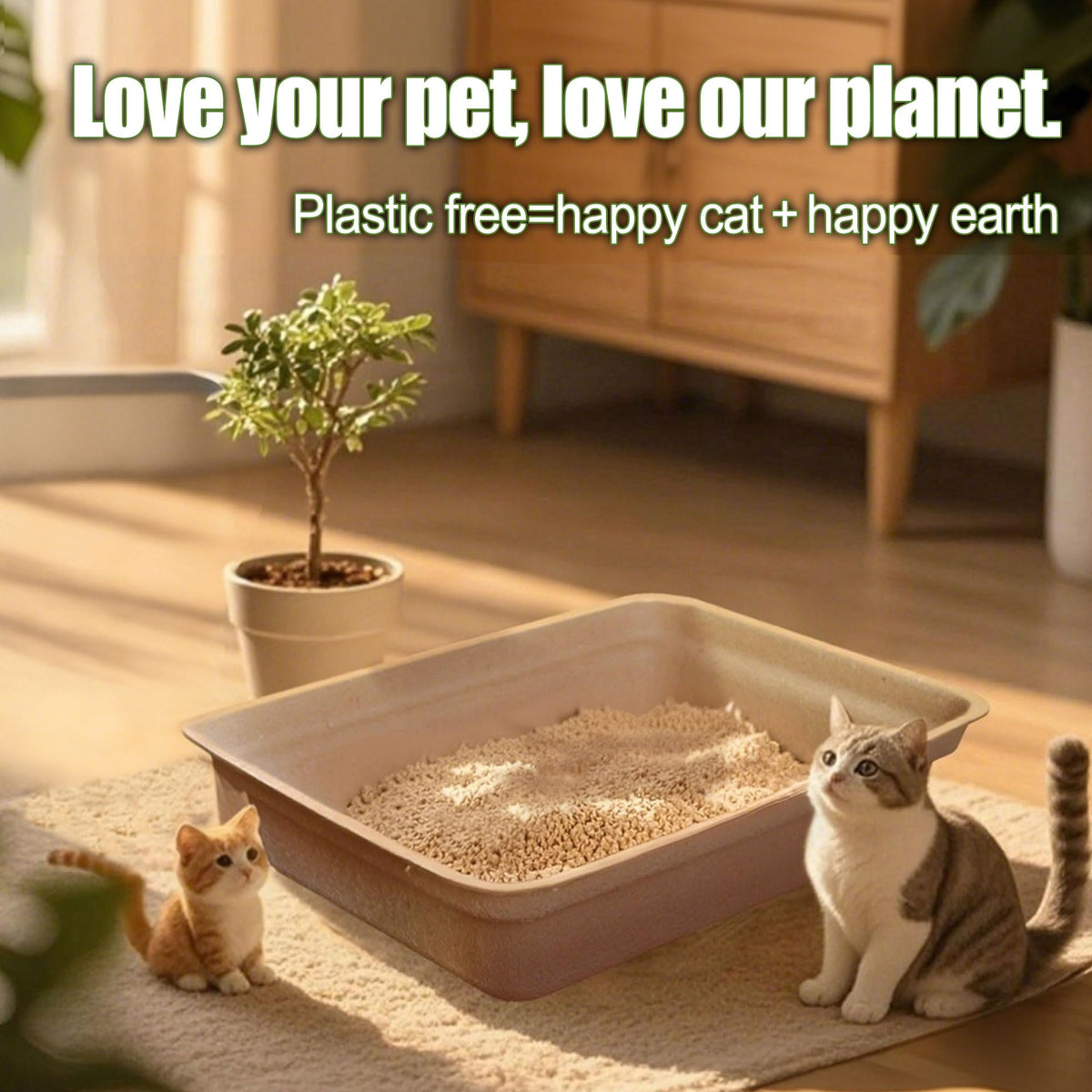 Disposable Litter Box for Cats Large: 2/4/6/8-Pack 17.5X 13.5in Leak-Proof