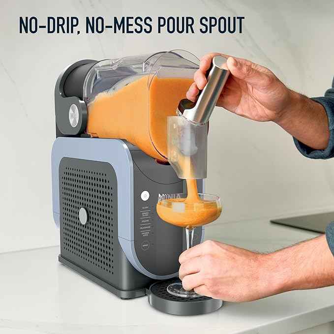 Ninja SLUSHi with RapidChill Technology, 88 oz. Frozen Drink & Slushie Machine, 5 Preset Programs, Margaritas, Frappés, and More, Premium Accents, Black, FS301