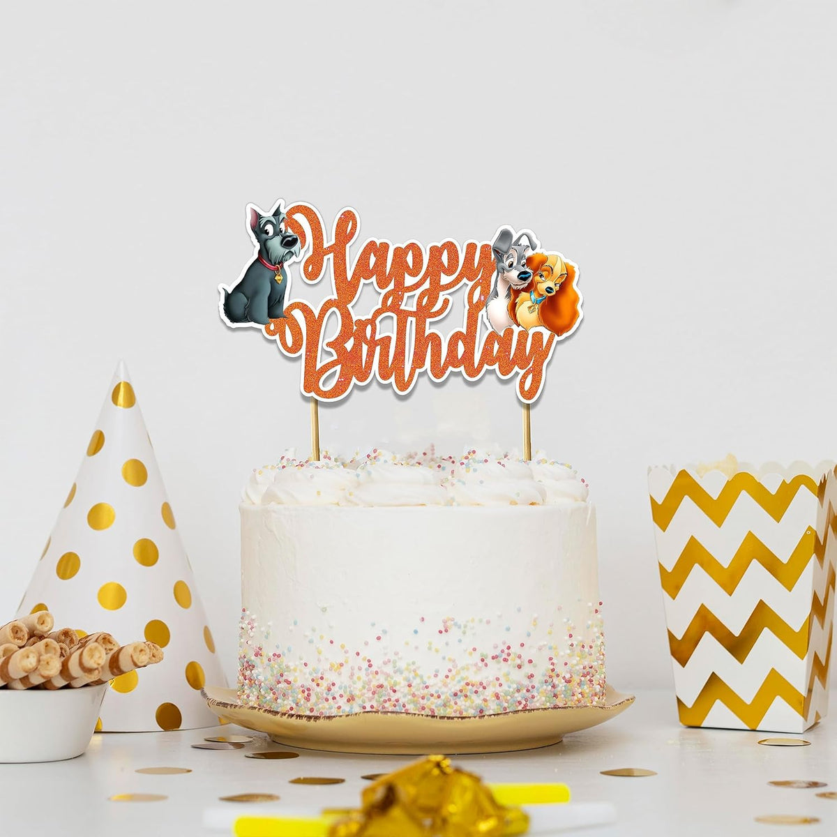 Seyal® Lady and the Trmp Happy Birthday Cake Topper