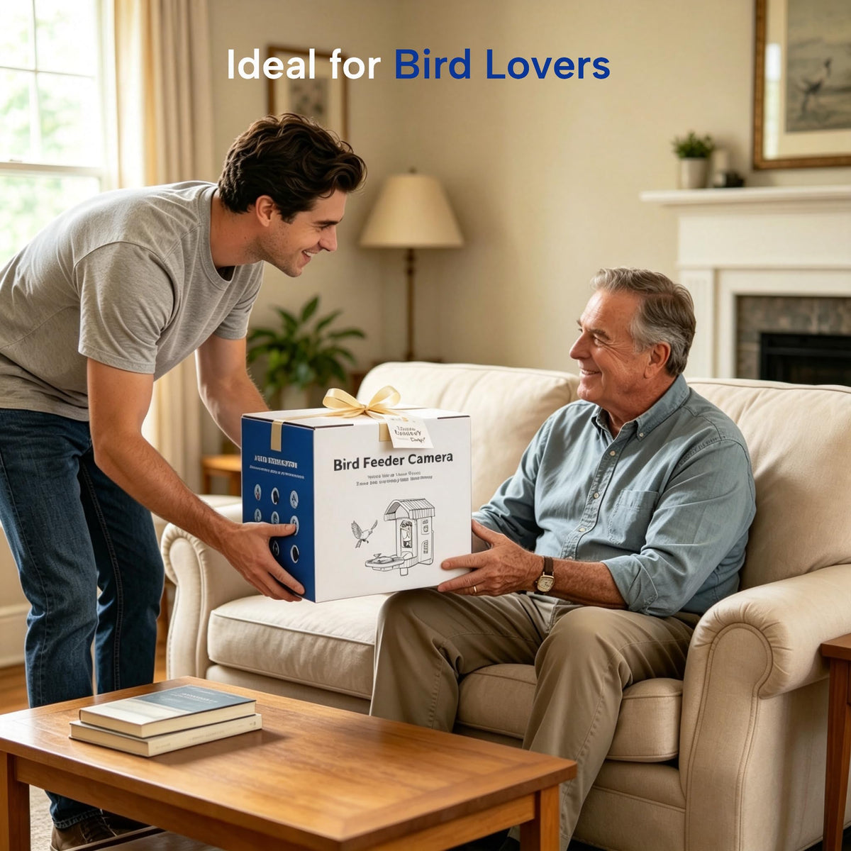 NEEZUKAR Smart Bird Feeder with Camera Solar Powered, AI Species Identification, 2K HD Video, Instant Arrival Alerts, Weatherproof Design for Outdoor, Best Gift for Bird Lovers(Blue)
