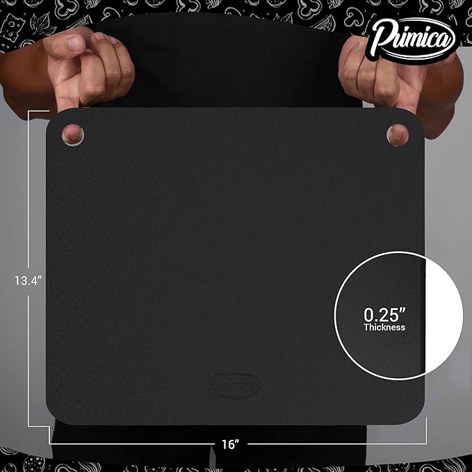 Primica Pizza Steel XL for Oven & Grill,16"x13.4", The Ultimate Crust Game Changer, Perfect for Oven Baked Pizza with higher Conductivity, Premium Baking Alternative to Pan and Stone